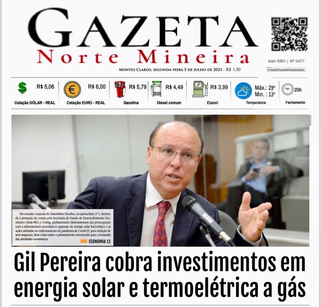 ALMG: Gazeta destaca demanda por investimentos em energia solar